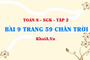 Bài 9 trang 59 Toán 8 Chân trời sáng tạo Tập 2